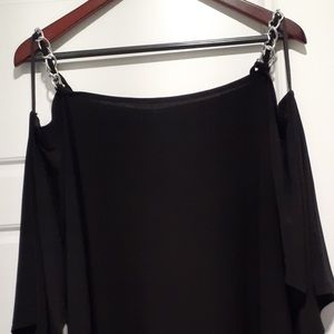 Off The Shoulder Black Plus Size Blouse